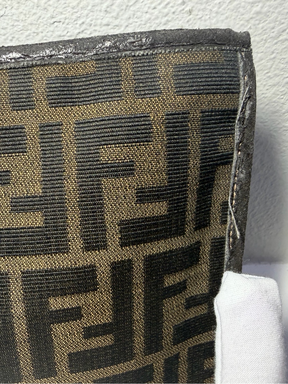 Fendi Brown Monogram Canvas Clutch with Dark Brown Trim (Fair) - Picture 5 of 16